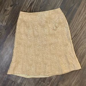 Coldwater Creek Two Button Jacquard skirt Size 10 Petite